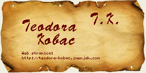 Teodora Kobac vizit kartica